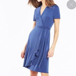 Izabell Collared Wrap Dress BCBG